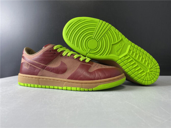 Nike Dunk Low 1-Piece Laser Varsity Red Chartreuse 311611-661 - Image 7