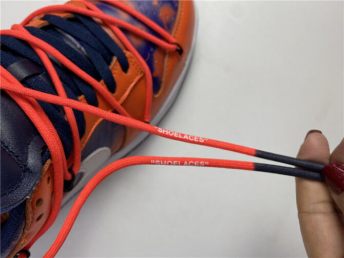 O-W x Nike SB Dunk Low Orange Perple White CT0856-801 - Image 3