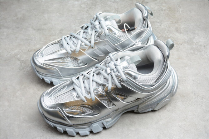 BALENCIAGA Track Trainer Full Silver Matllic 542023W2FS38100 - Image 8