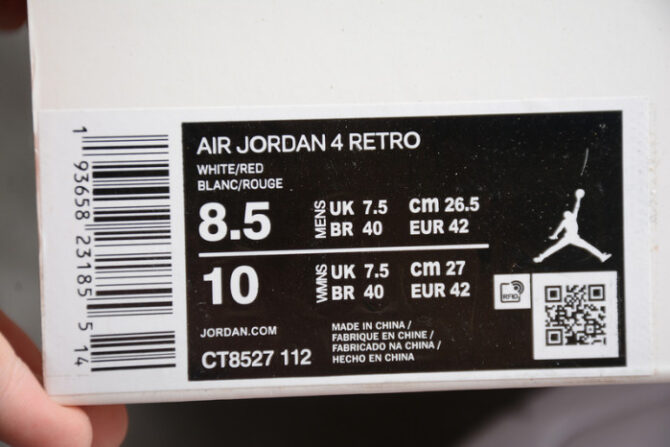 Air Jordan 4 Retro Metallic Red CT8527-112 - Image 5