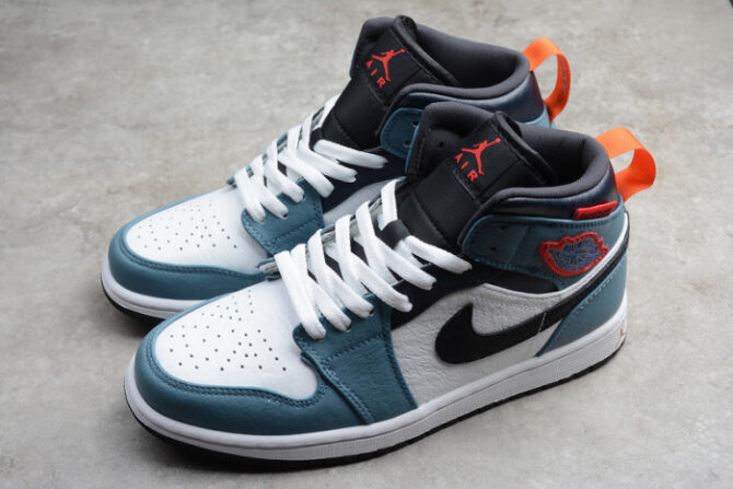 Facetasm x Jordan 1 Mid Fearless Blue White CU2802-100 - Image 7