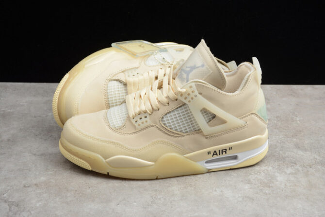 AIR Jordan 4 Retro O-W Sail CV9388-100 - Image 4