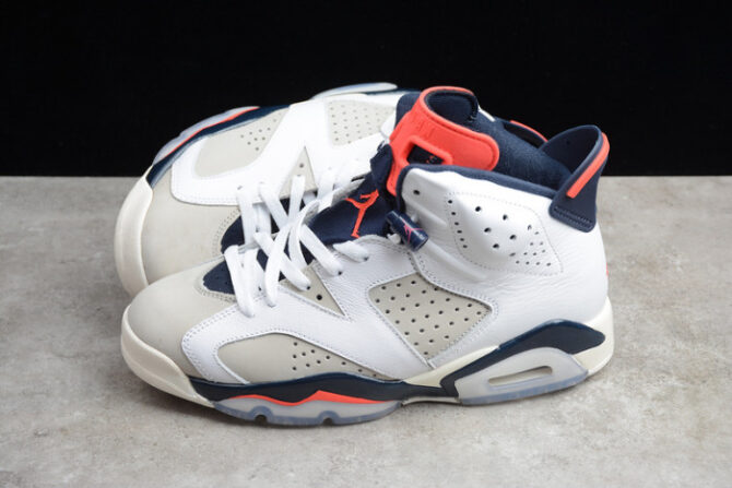 AIR JORDAN 6 RETRO TINKER WHITE/INFRARED 23-NEUTRAL GREY-SAIL 384664-104 - Image 8