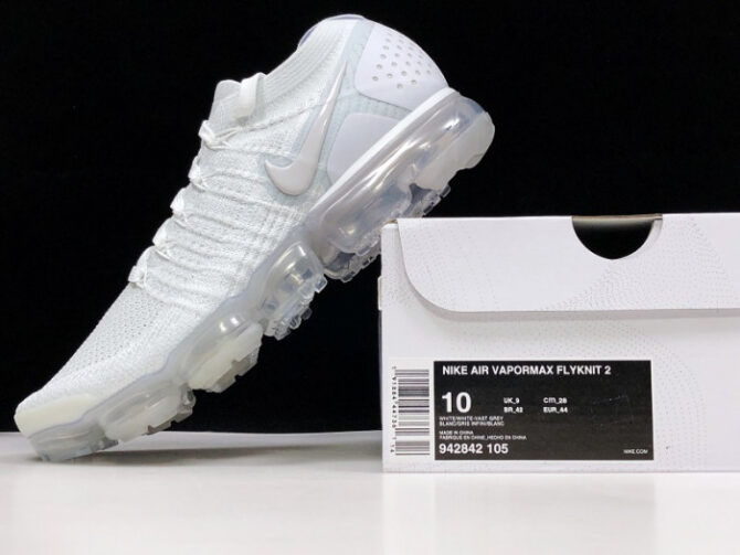 AIR VAPORMAX FLYKNIT 2 WHITE VAST GREY 942842-105 - Image 3