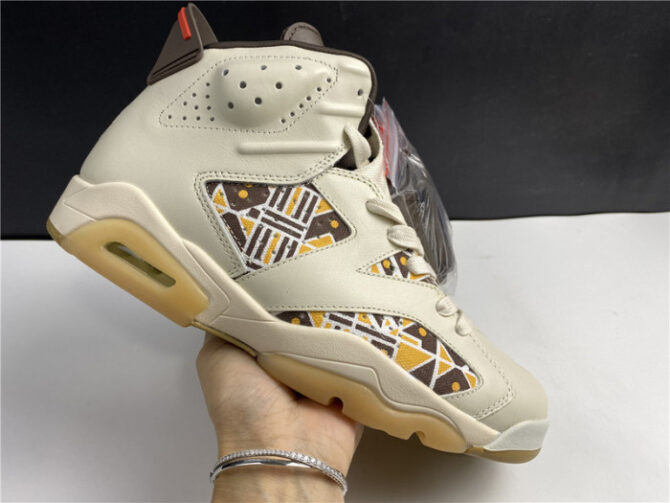 Air Jordan 6 Retro Quai54 Sail Brown (2020) CZ4152-100 - Image 6