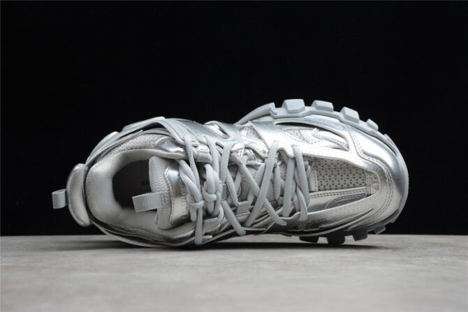 BALENCIAGA Track Trainer Full Silver Matllic 542023W2FS38100 - Image 3