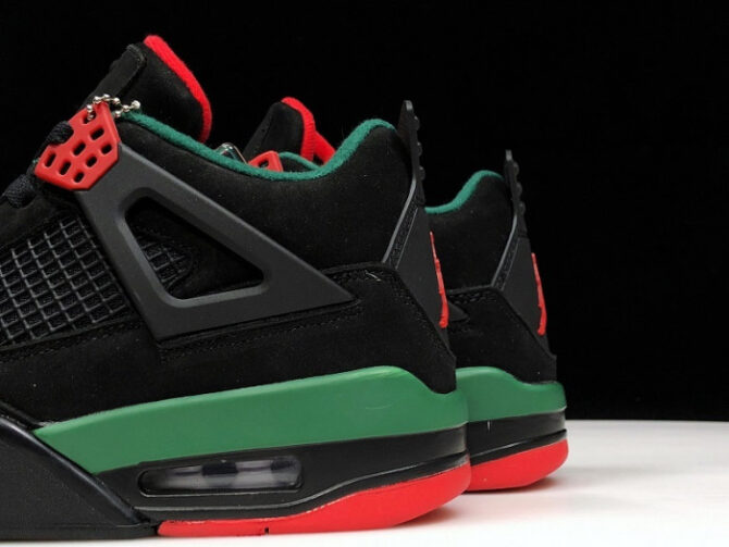 Air Jordan 4 NRG Black/Gorge Green-Varsity Red AQ3816-063 - Image 7