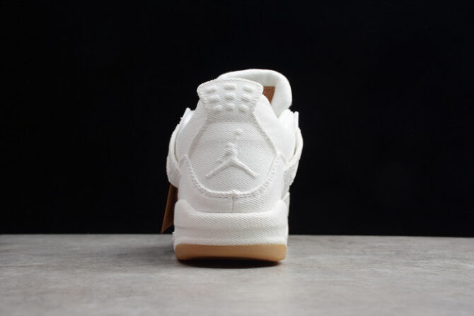 Air Jordan 4 Retro Levi's White (Levi's Tag) AO2571 100 - Image 4