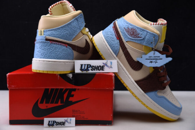 Maison Chateau Rouge x Air Jordan 1 High Mid Fearless CU2803-200 - Image 8