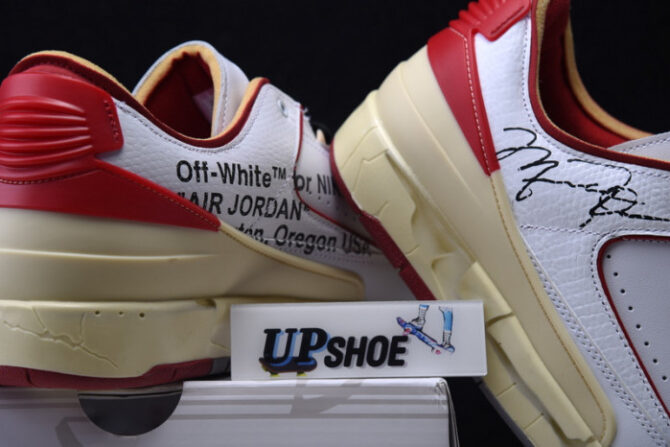 Air Jordan 2 Retro Low SP O-W White Red DJ4375-106 - Image 4