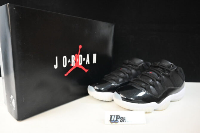 AIR JORDAN 11 RETRO LOW BLACK-WHITE AV2187 001 - Image 2