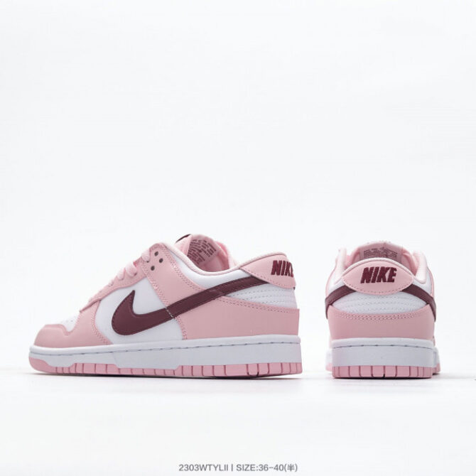 Nike Dunk Low Pink Foam Red White (GS) CW1590-601 - Image 7