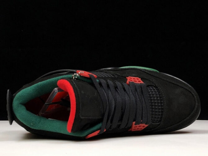 Air Jordan 4 NRG Black/Gorge Green-Varsity Red AQ3816-063 - Image 2