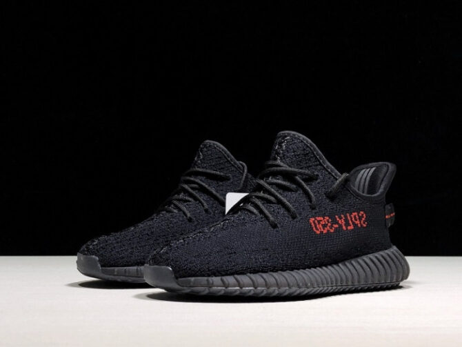 Adidas Yeezy Boost 350 V2 Infant Black Red BB6372 Kids - Image 9