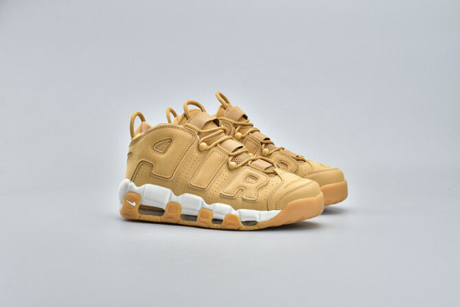 NIKE AIR MORE UPTEMPO PRM “WHEAT” BROWN AA4060-200 - Image 4