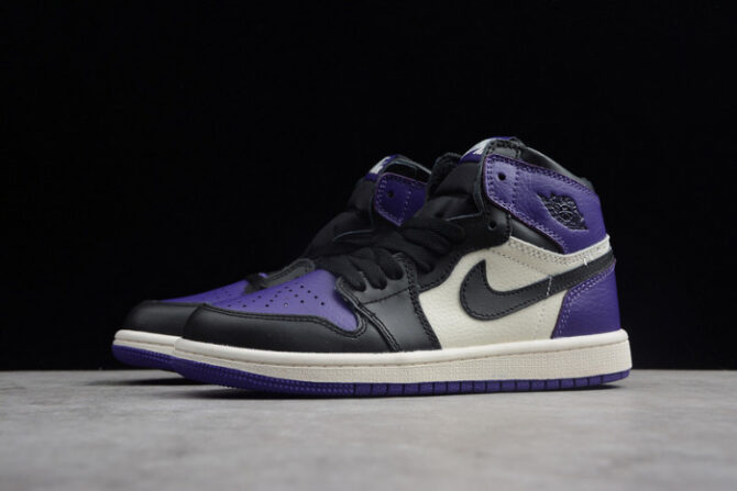 Kids Air Jordan 1 Retro High OG 'Court Purple' 555088-501 - Image 8