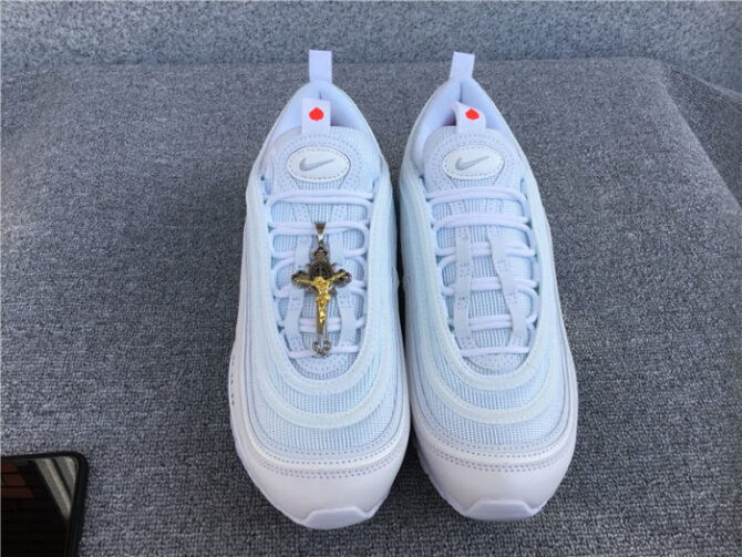 MSCHF x INRI x Nike Air Max 97 'Jesus Shoes' Custom White Blue 921826-101JSUS. - Image 10