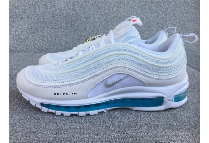 MSCHF x INRI x Nike Air Max 97 'Jesus Shoes' Custom White Blue 921826-101JSUS.