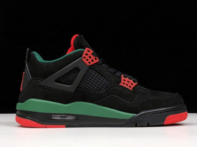 Air Jordan 4 NRG Black/Gorge Green-Varsity Red AQ3816-063 - Image 3