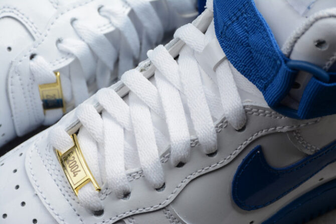 NIKE AIR FORCE 1 HIGH SHEED RUDE AWAKENING WHITE ROYAL AQ4229-100 - Image 4