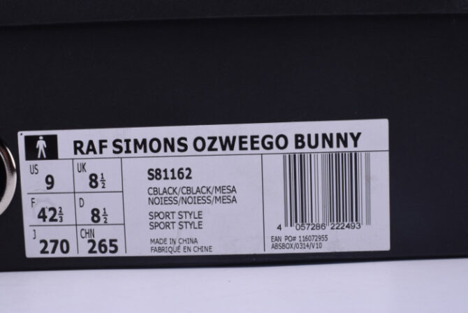 Adidas Ozweego Bunny Raf Simons Core Black S81162 - Image 2