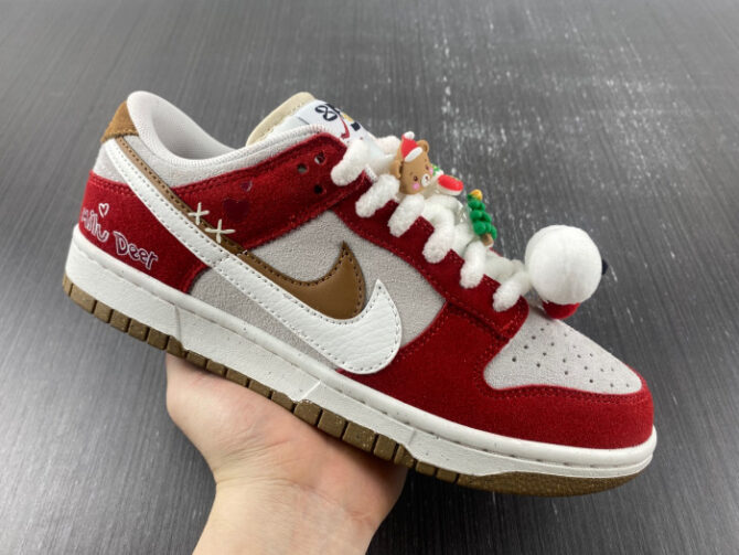 Nike SB Dunk Low 85 Christmas White Red Brown Green DO9457-112 - Image 5